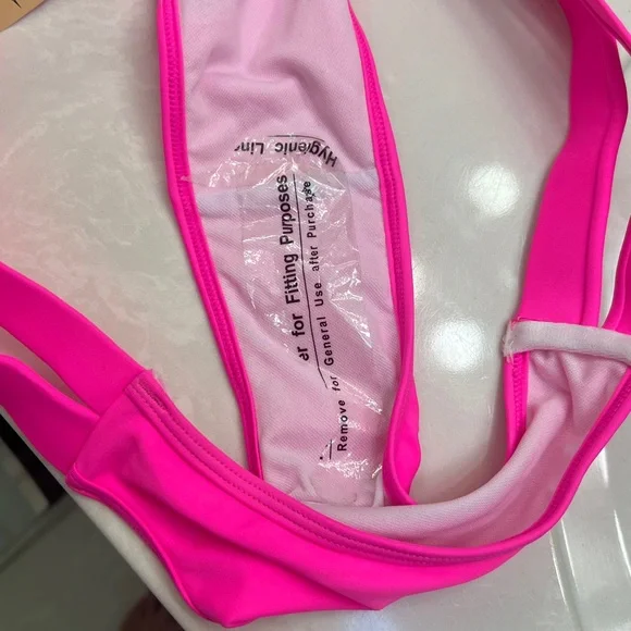Island Love, hot, pink bikini bottoms, Sz. Large (9-11), 2 straps on sides, NWT - Picture 10 of 10